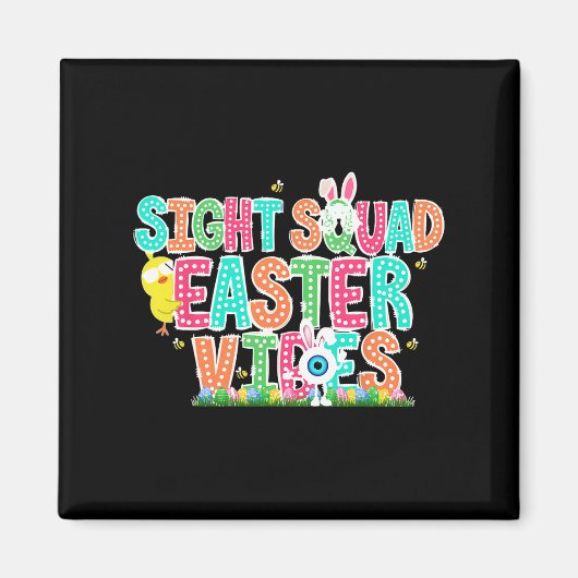 Farbenfrohe Sight Squad Oaster Vibes Optometrisch  Magnet (Vorne)