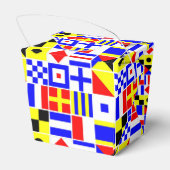 Farbenfrohe Signale Royal 3I Monogram Geschenkschachtel (Rückseite)