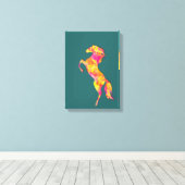 Farbenfrohe Silhouette Flammen Abstrakt Elegante Leinwanddruck (Insitu (Holzboden))