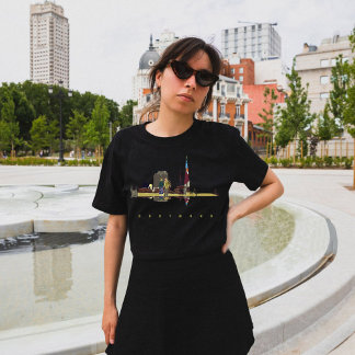 Farbenfrohe Silhouette T-Shirt