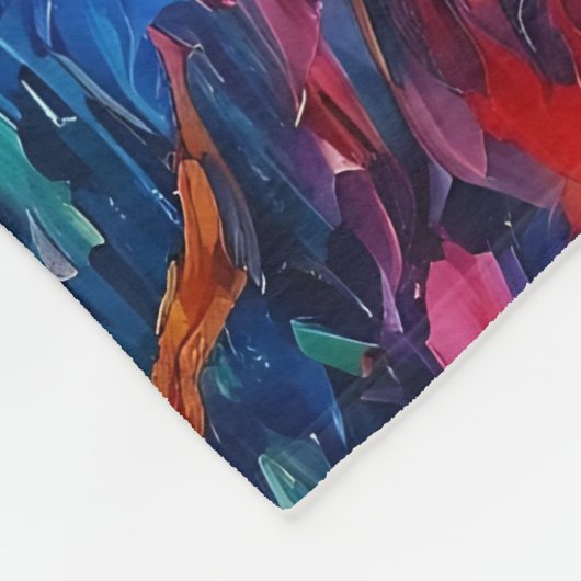 Farbenfrohe Silhouetten tanzen Fleecedecke (Ecke)