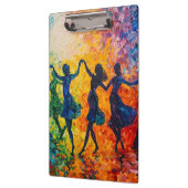 Farbenfrohe Silhouetten tanzen Klemmbrett (Links)