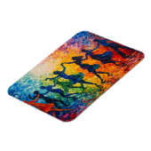 Farbenfrohe Silhouetten tanzen Magnet (Linke Seite)