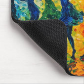 Farbenfrohe Silhouetten tanzen Mousepad (Ecke)