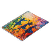 Farbenfrohe Silhouetten tanzen Notizblock (Linke Seite)