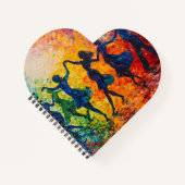 Farbenfrohe Silhouetten tanzen Notizblock (Vorderseite)