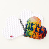 Farbenfrohe Silhouetten tanzen Notizblock (Innenseite)