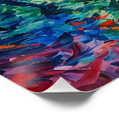 Farbenfrohe Silhouetten tanzen Poster (Ecke)