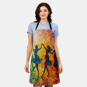 Farbenfrohe Silhouetten tanzen Schürze (Getragen)