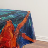 Farbenfrohe Silhouetten tanzen Tischdecke (Beispiel)