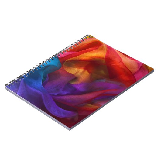 Farbenfrohe Silks SpiralNotebook Notizblock (Linke Seite)