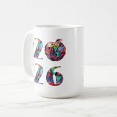 Farbenfrohe Silvesterparty 2026- Kaffeetasse (Vorderseite Links)