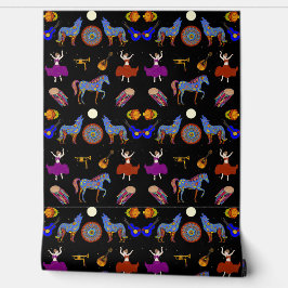 Farbenfrohe Sinti und Roma Caravan Tapete