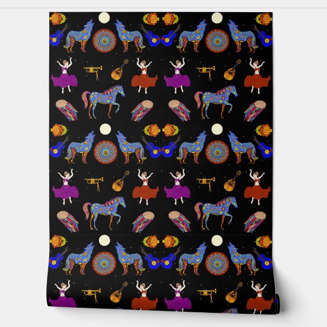 Farbenfrohe Sinti und Roma Caravan Tapete (Abrollen)