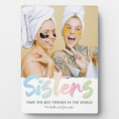 Farbenfrohe Sister-Foto Fotoplatte (Vorderseite)