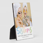 Farbenfrohe Sister-Foto Fotoplatte (Seite)