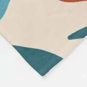 Farbenfrohe Sitting Panda Bären Matisse Inspiriert Fleecedecke (Ecke)