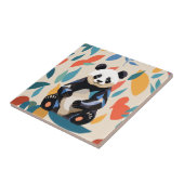 Farbenfrohe Sitting Panda Bären Matisse Inspiriert Fliese (Seite)
