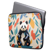 Farbenfrohe Sitting Panda Bären Matisse Inspiriert Laptopschutzhülle (Vorderseite Links)