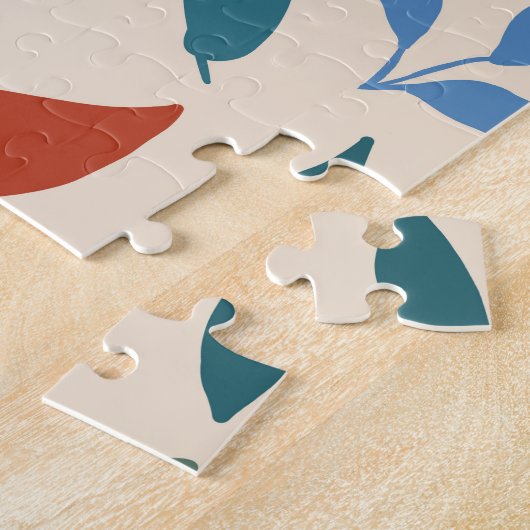 Farbenfrohe Sitting Panda Bären Matisse Inspiriert Puzzle (Seite)