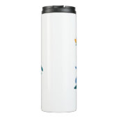 Farbenfrohe Sitting Panda Bären Matisse Inspiriert Thermosbecher (Rückseite)