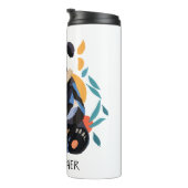 Farbenfrohe Sitting Panda Bären Matisse Inspiriert Thermosbecher (Nach rechts gedreht)