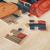 Farbenfrohe Sitzkissen Puzzle (Seite)