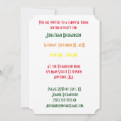 Farbenfrohe Sizzler Rivale Faschingsveranstaltung Einladung (Rückseite)