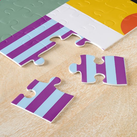 Farbenfrohe Skandinavier: fröhliches Muster Mix. Puzzle (Seite)