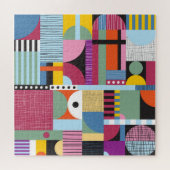 Farbenfrohe Skandinavier: fröhliches Muster Mix. Puzzle (Horizontal)