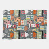 Farbenfrohe skandinavische Muster Zuhause Geschirrtuch (Horizontal)