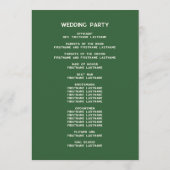 Farbenfrohe skandinavische Wildblumen-Hochzeit Programm (Rückseite)