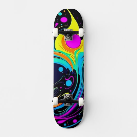 Farbenfrohe Skateboard (Vorderseite)