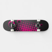 Farbenfrohe Skateboard Circles (schwarz) (Horizontal)