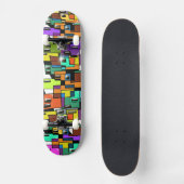 Farbenfrohe Skateboard-Decke in der Stadt Skateboard (Vorderseite)