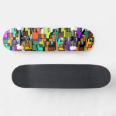 Farbenfrohe Skateboard-Decke in der Stadt Skateboard (Horizontal)