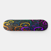 Farbenfrohe Skateboard für Geblüht Muster (Horizontal)