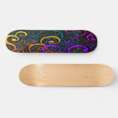 Farbenfrohe Skateboard für Geblüht Muster (Horizontal)