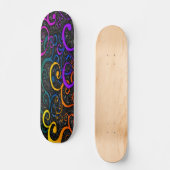 Farbenfrohe Skateboard für Geblüht Muster (Vorderseite)