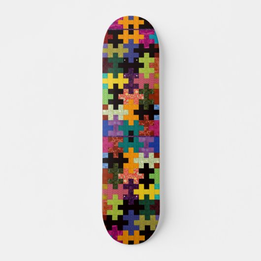Farbenfrohe Skateboard für Quilt-Muster (Vorne)