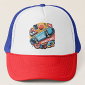 Farbenfrohe Skateboard Sokee Aweetime Trucker Hat Truckerkappe (Vorderseite)