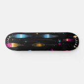 Farbenfrohe Skateboardgestaltung für das Atomretro Skateboard (Horizontal)
