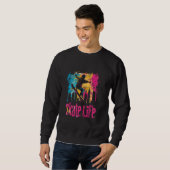 Farbenfrohe Skateboarding Adventure Graphic Sweatshirt (Vorne ganz)