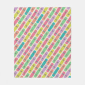 Farbenfrohe Skateboardmuster Fleecedecke (Vorderseite)