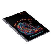 Farbenfrohe Skelettsurfer- Notebook Notizblock (Rechte Seite)