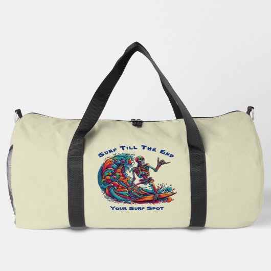 Farbenfrohe Skelettwanderung Duffle Bag (Rückseite)