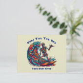 Farbenfrohe Skelettwanderung Postkarte (Stehend Vorderseite)