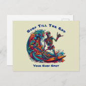 Farbenfrohe Skelettwanderung Postkarte (Vorne/Hinten)