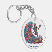 Farbenfrohe Skelettwanderung Schlüsselanhänger (Vorderseite links)