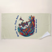 Farbenfrohe Skelettwanderung Strandtuch (Vorderseite)